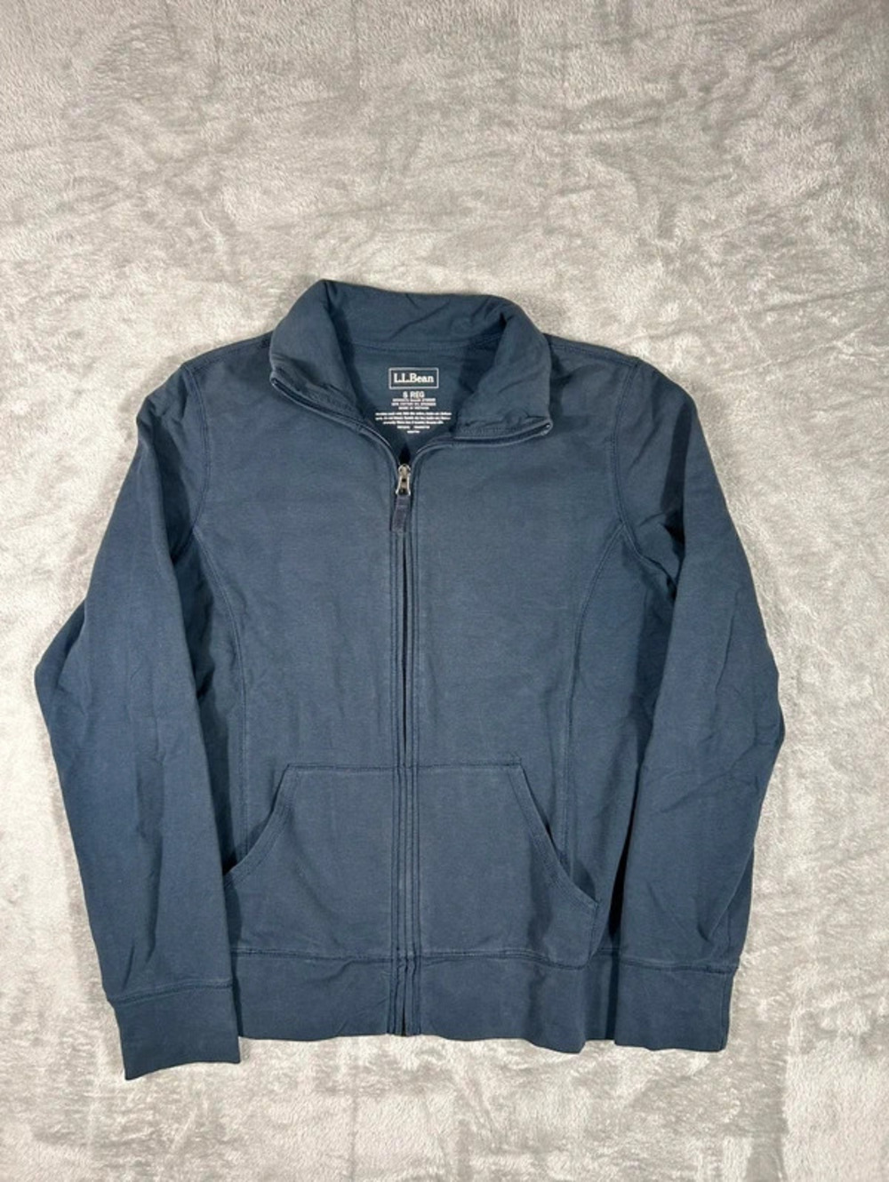 l.l.bean women’s full zip jacket navy blue size S